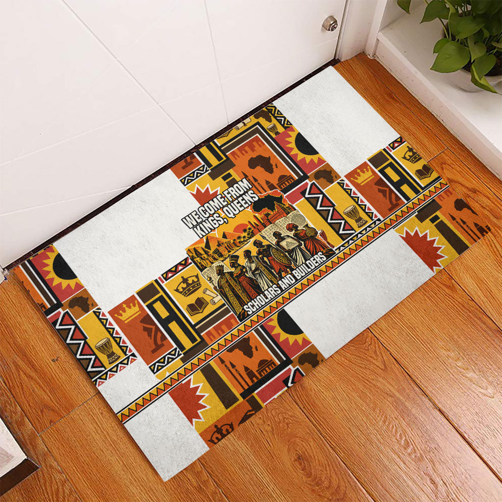 Black History Didn't Start With Slavery Rubber Doormat Pan African Ancient Kings Queens