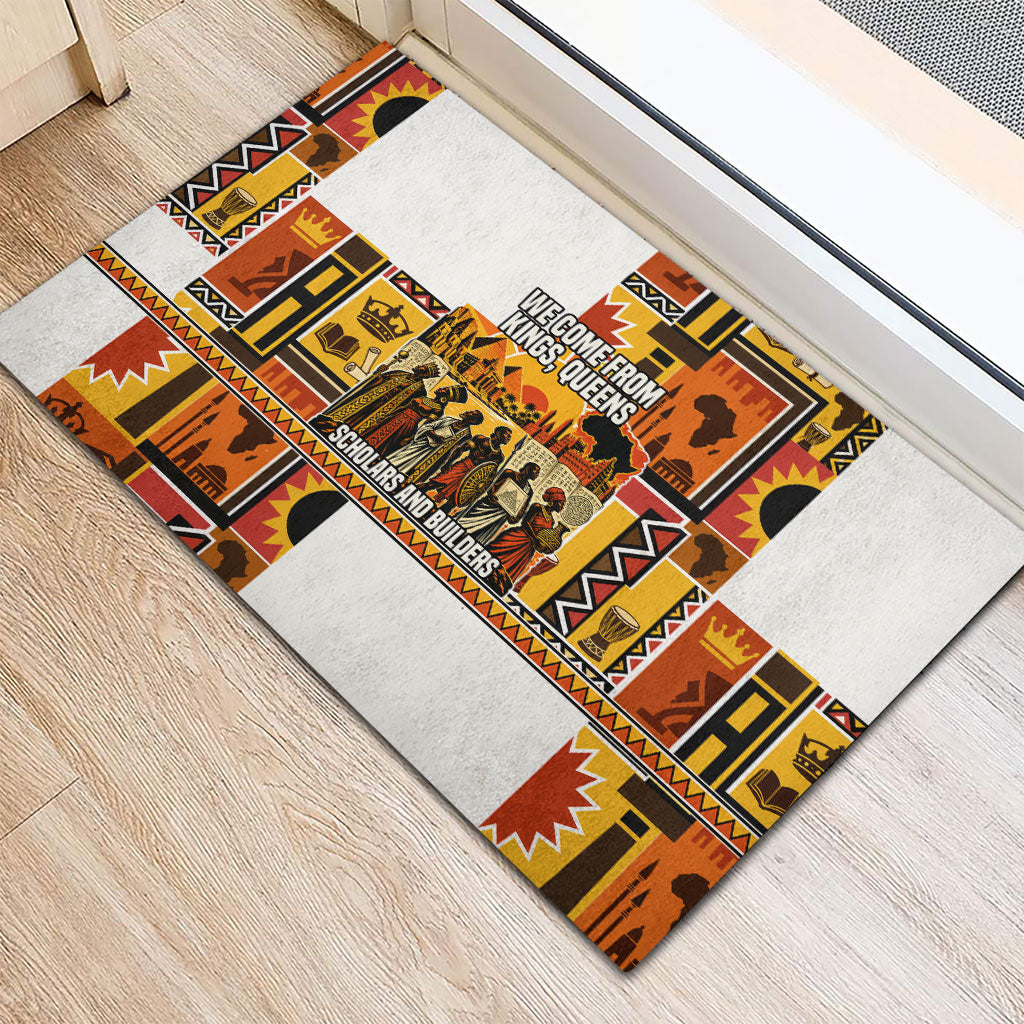 Black History Didn't Start With Slavery Rubber Doormat Pan African Ancient Kings Queens