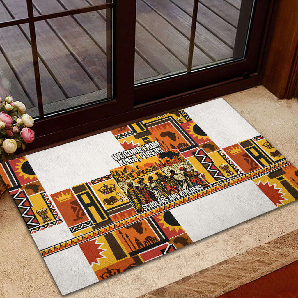 Black History Didn't Start With Slavery Rubber Doormat Pan African Ancient Kings Queens
