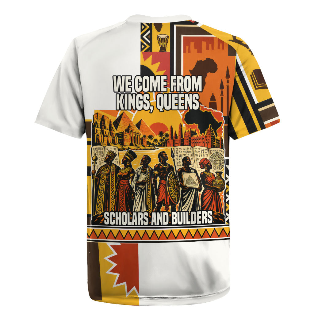 Black History Didn't Start With Slavery Rugby Jersey Pan African Ancient Kings Queens