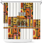 Black History Didn't Start With Slavery Shower Curtain Pan African Ancient Kings Queens