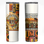 Black History Didn't Start With Slavery Skinny Tumbler Pan African Ancient Kings Queens