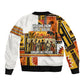 Black History Didn't Start With Slavery Sleeve Zip Bomber Jacket Pan African Ancient Kings Queens