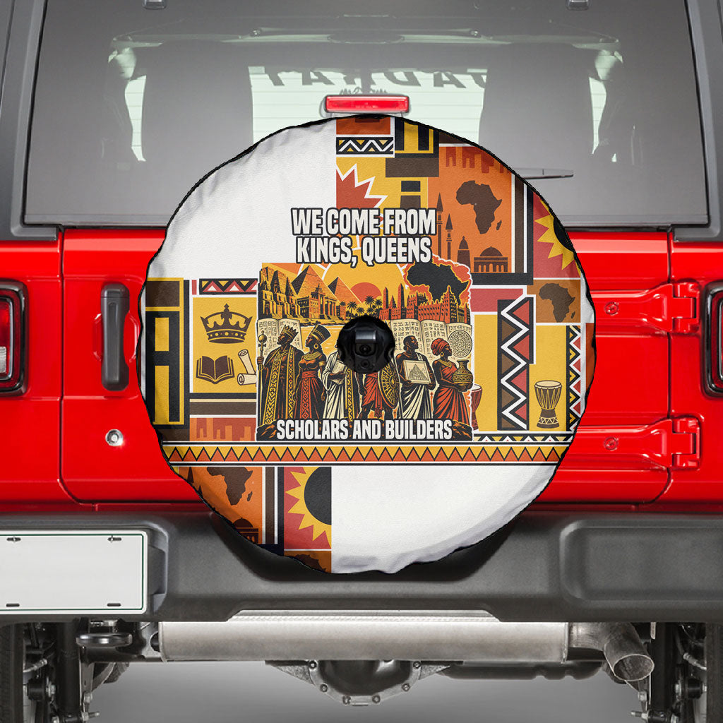 Black History Didn't Start With Slavery Spare Tire Cover Pan African Ancient Kings Queens