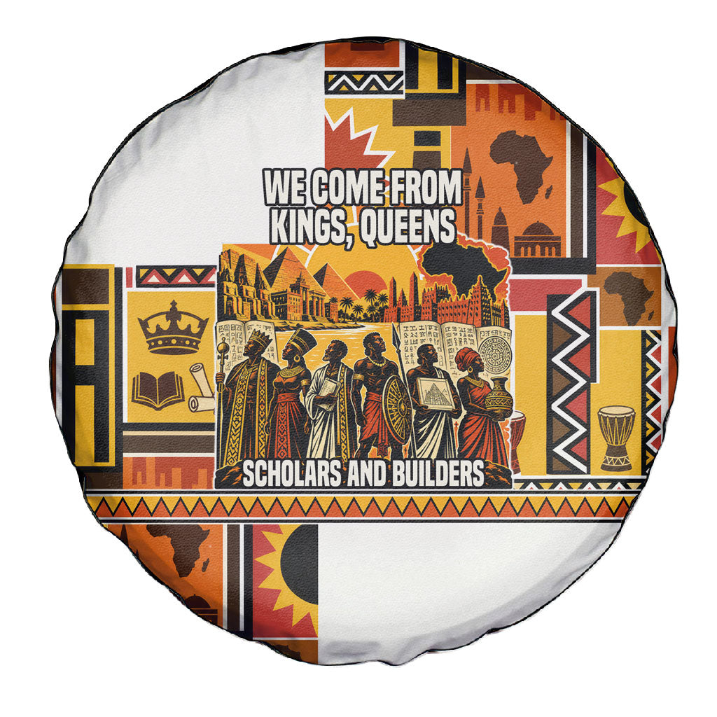 Black History Didn't Start With Slavery Spare Tire Cover Pan African Ancient Kings Queens