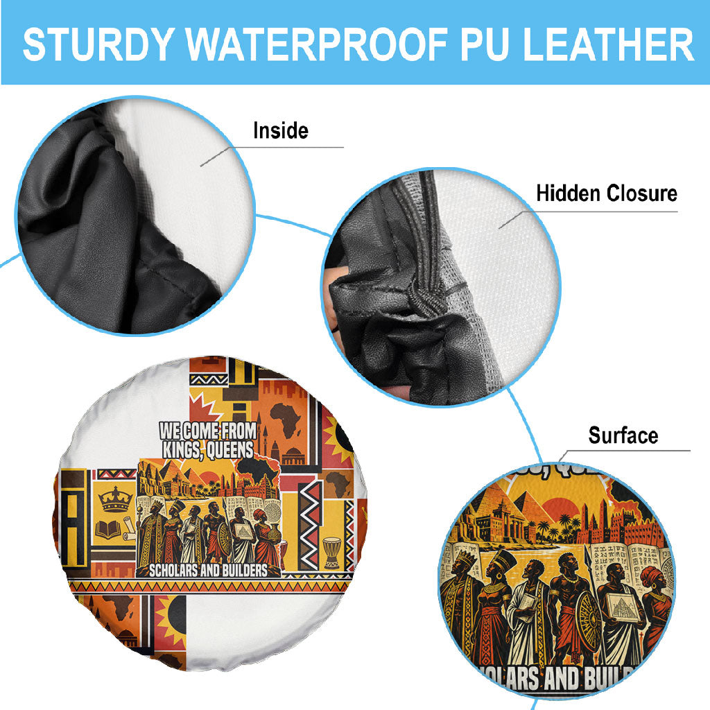 Black History Didn't Start With Slavery Spare Tire Cover Pan African Ancient Kings Queens