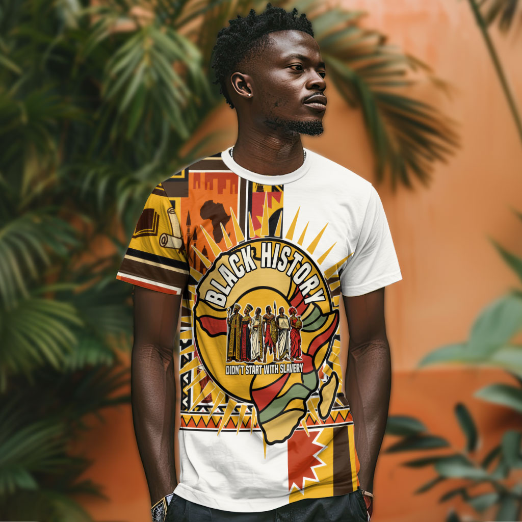 Black History Didn't Start With Slavery T shirt Pan African Ancient Kings Queens