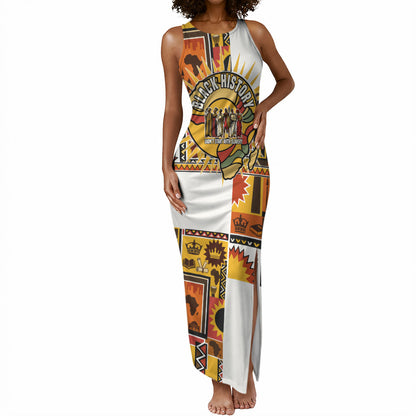 Black History Didn't Start With Slavery Tank Maxi Dress Pan African Ancient Kings Queens