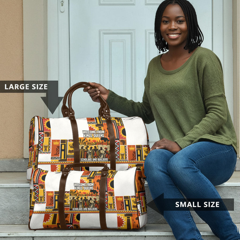 Black History Didn't Start With Slavery Travel Bag Pan African Ancient Kings Queens