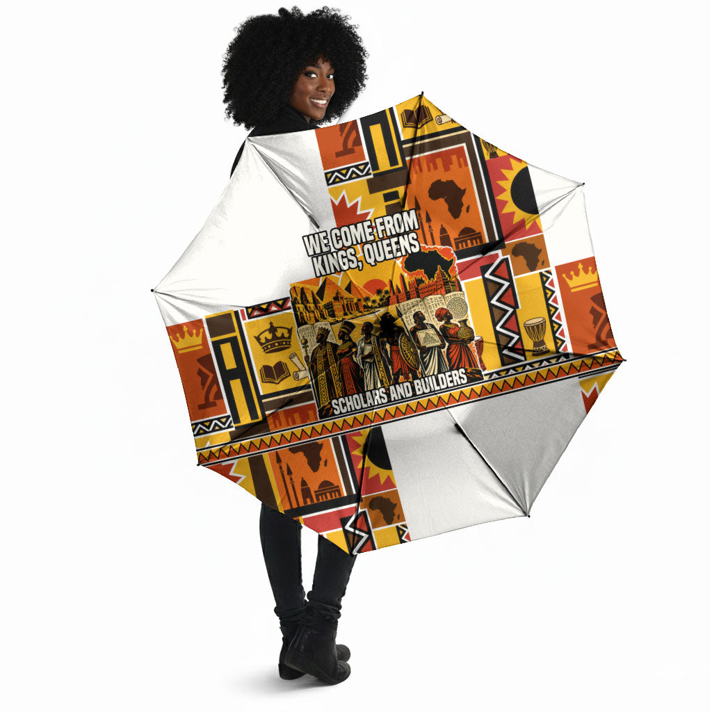 Black History Didn't Start With Slavery Umbrella Pan African Ancient Kings Queens