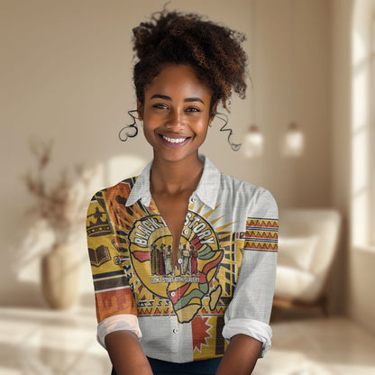 Black History Didn't Start With Slavery Women Casual Shirt Pan African Ancient Kings Queens