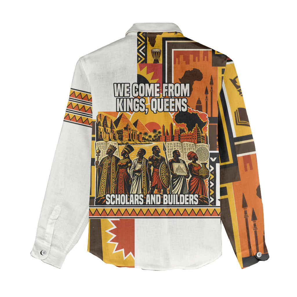 Black History Didn't Start With Slavery Women Casual Shirt Pan African Ancient Kings Queens