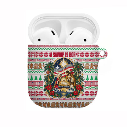 Liberia Jesus Christmas AirPods Case Vintage Patriotic Religious