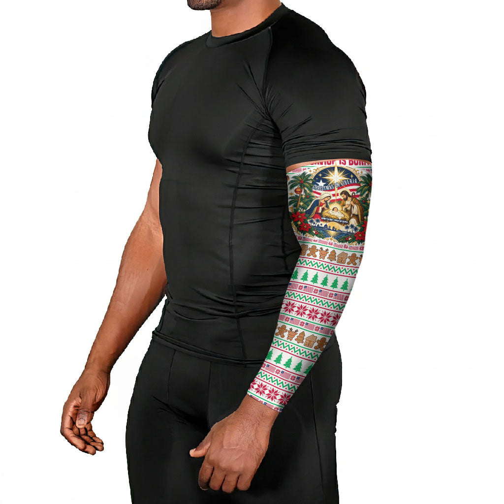 Liberia Jesus Christmas Arm Sleeves Vintage Patriotic Religious