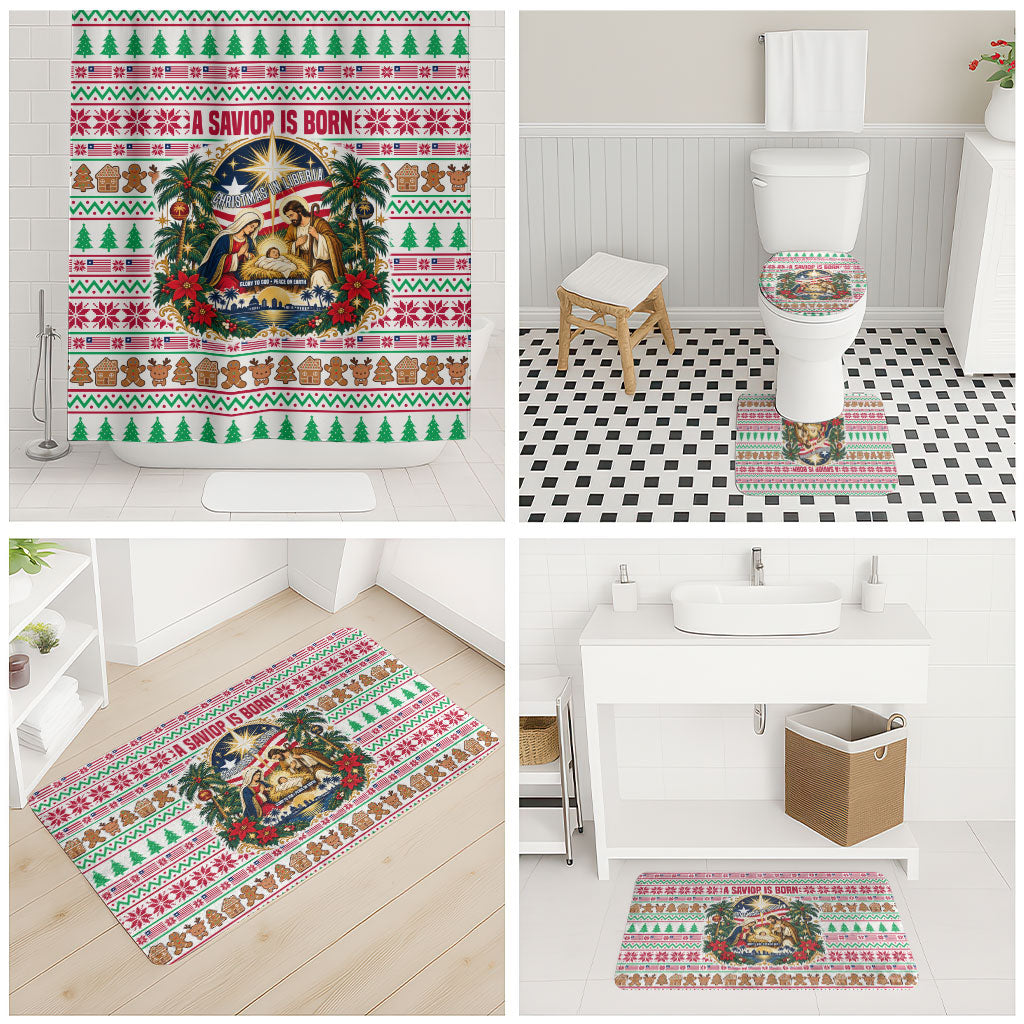 Liberia Jesus Christmas Bathroom Set Vintage Patriotic Religious