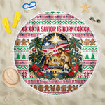 Liberia Jesus Christmas Beach Blanket Vintage Patriotic Religious