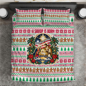 Liberia Jesus Christmas Bedding Set Vintage Patriotic Religious