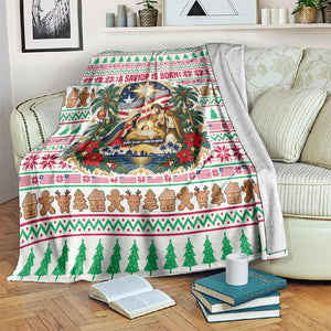 Liberia Jesus Christmas Blanket Vintage Patriotic Religious