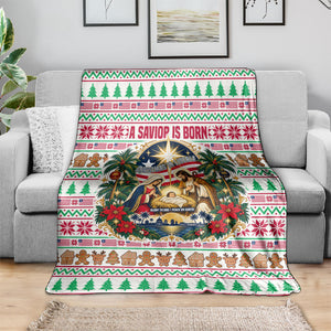 Liberia Jesus Christmas Blanket Vintage Patriotic Religious