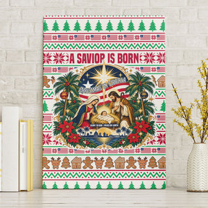Liberia Jesus Christmas Canvas Wall Art Vintage Patriotic Religious