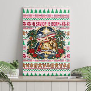 Liberia Jesus Christmas Canvas Wall Art Vintage Patriotic Religious