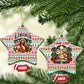 Liberia Jesus Christmas Ceramic Ornament Vintage Patriotic Religious