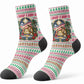 Liberia Jesus Christmas Crew Socks Vintage Patriotic Religious