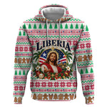 Liberia Jesus Christmas Hoodie Vintage Patriotic Religious