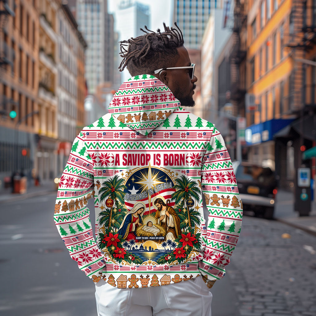 Liberia Jesus Christmas Hoodie Vintage Patriotic Religious