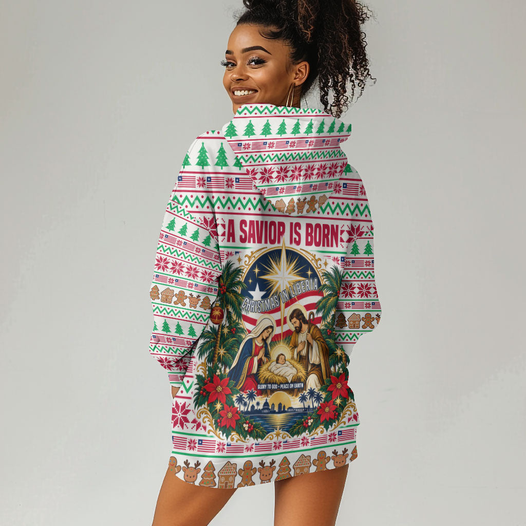 Liberia Jesus Christmas Hoodie Dress Vintage Patriotic Religious