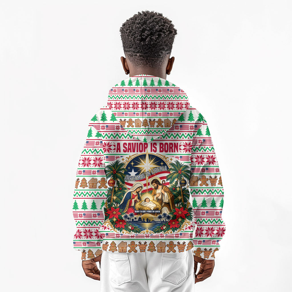 Liberia Jesus Christmas Kid Hoodie Vintage Patriotic Religious