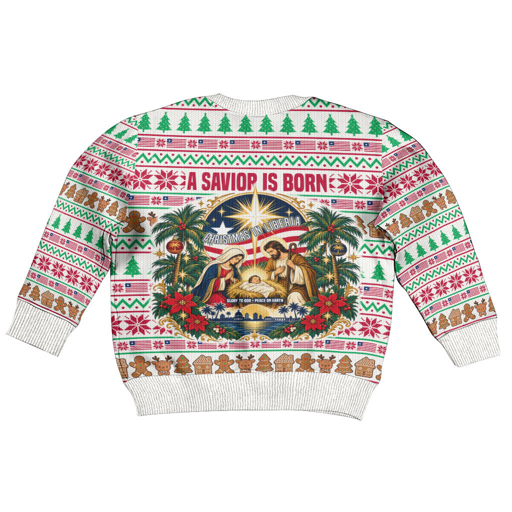 Liberia Jesus Christmas Kid Ugly Christmas Sweater Vintage Patriotic Religious