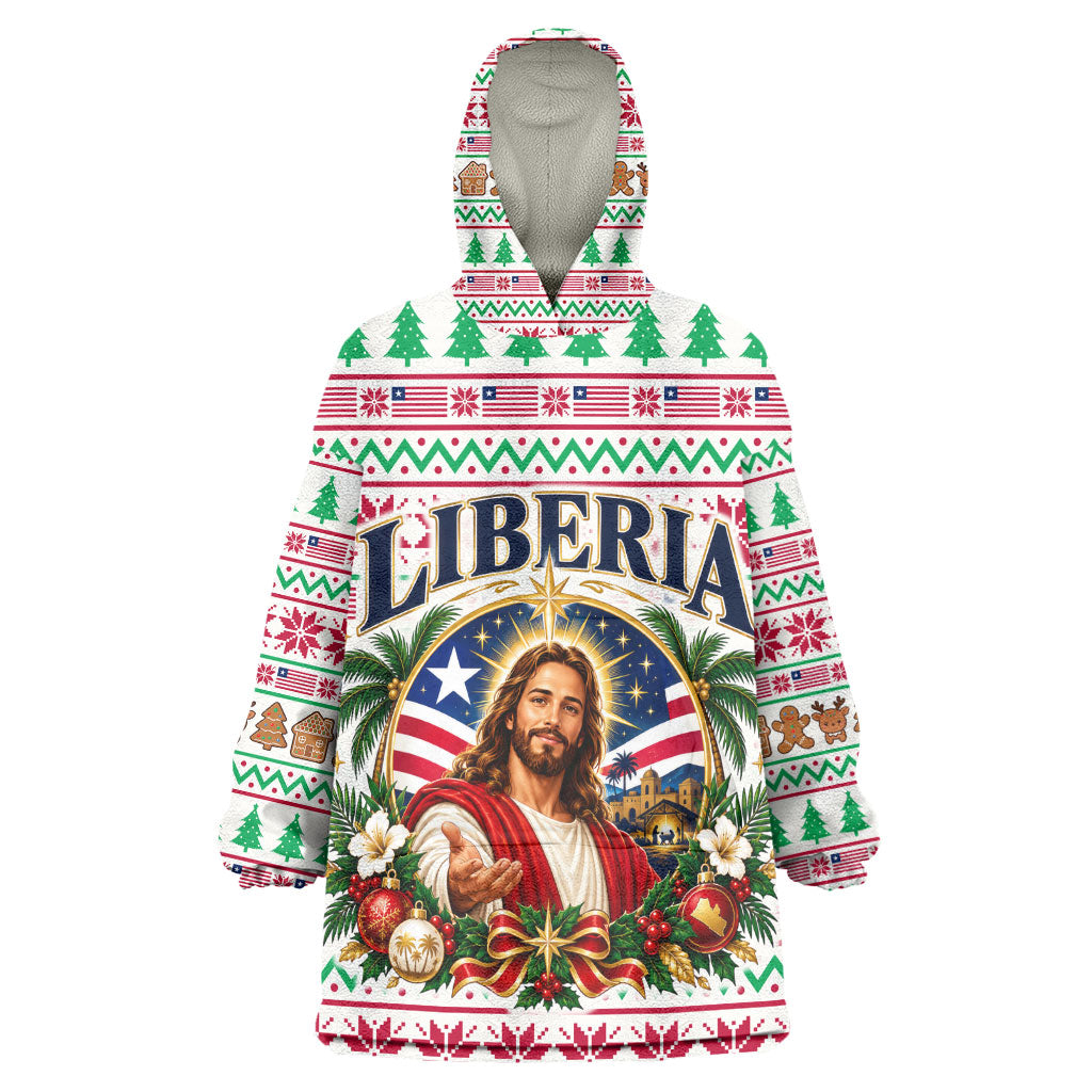 Liberia Jesus Christmas Kid Wearable Blanket Hoodie Vintage Patriotic Religious