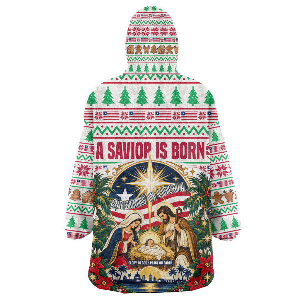 Liberia Jesus Christmas Kid Wearable Blanket Hoodie Vintage Patriotic Religious