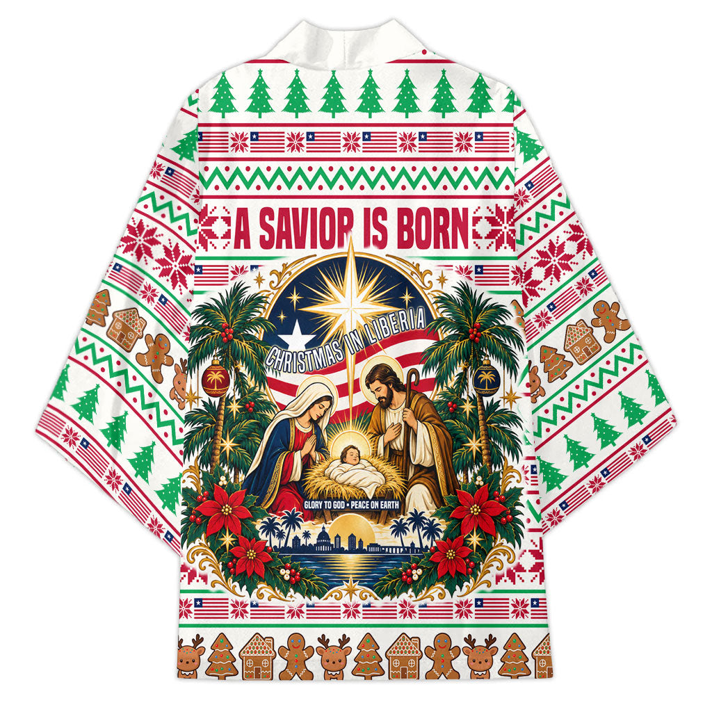 Liberia Jesus Christmas Kimono Vintage Patriotic Religious