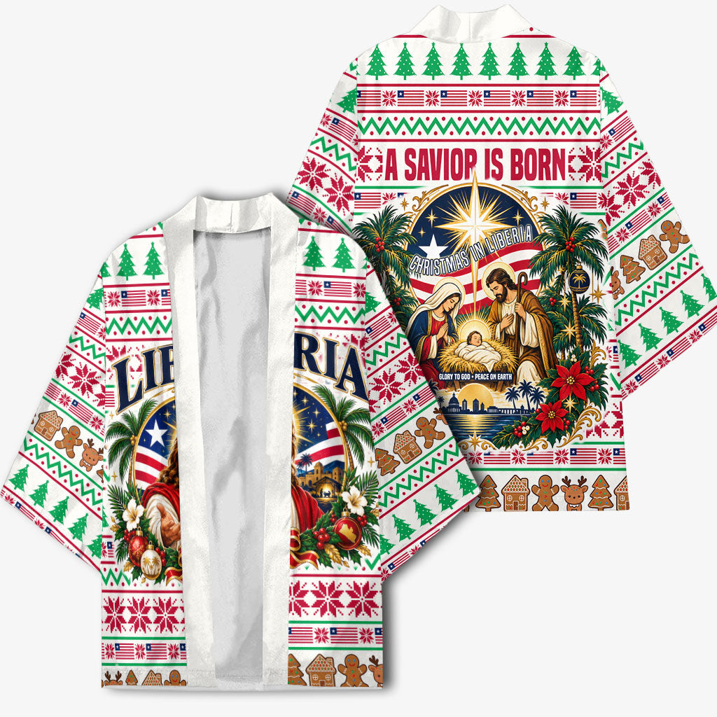 Liberia Jesus Christmas Kimono Vintage Patriotic Religious