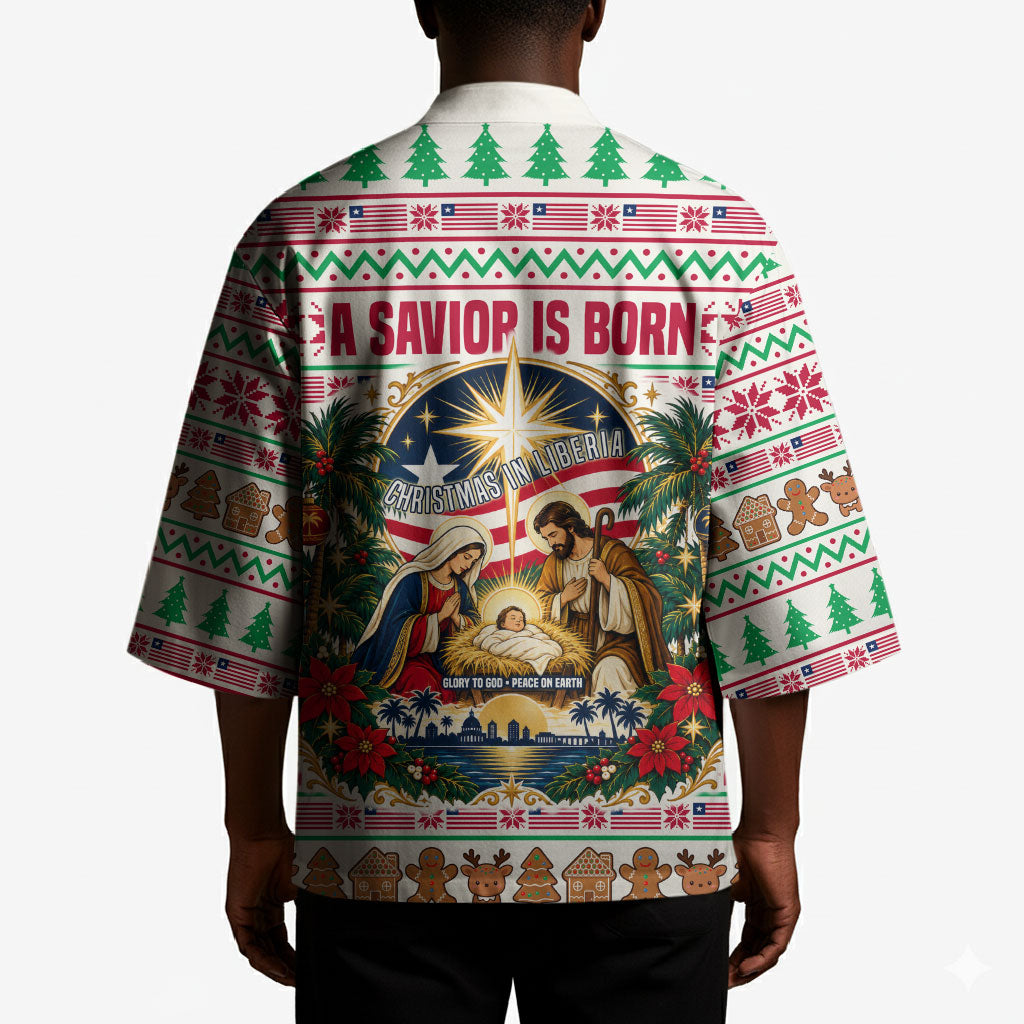 Liberia Jesus Christmas Kimono Vintage Patriotic Religious