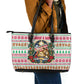 Liberia Jesus Christmas Leather Tote Bag Vintage Patriotic Religious