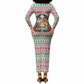 Liberia Jesus Christmas Long Sleeve Bodycon Dress Vintage Patriotic Religious
