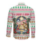 Liberia Jesus Christmas Long Sleeve Button Shirt Vintage Patriotic Religious