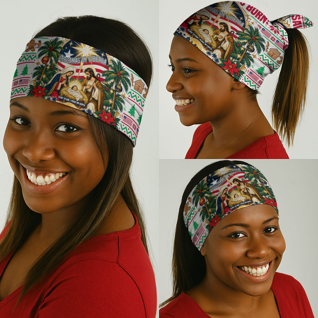 Liberia Jesus Christmas Neck Gaiter Vintage Patriotic Religious