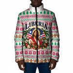 Liberia Jesus Christmas Padded Jacket Vintage Patriotic Religious