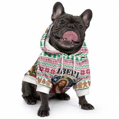Liberia Jesus Christmas Pet Hoodie Vintage Patriotic Religious