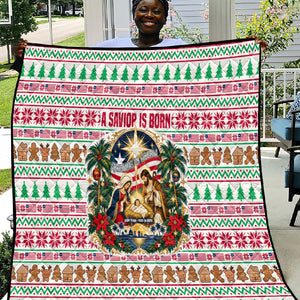Liberia Jesus Christmas Quilt Vintage Patriotic Religious