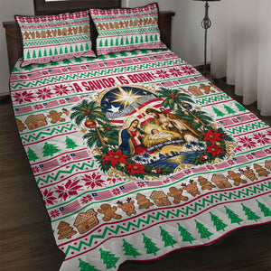 Liberia Jesus Christmas Quilt Bed Set Vintage Patriotic Religious