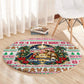 Liberia Jesus Christmas Round Carpet Vintage Patriotic Religious