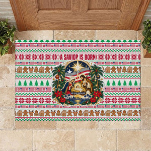 Liberia Jesus Christmas Rubber Doormat Vintage Patriotic Religious