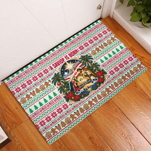 Liberia Jesus Christmas Rubber Doormat Vintage Patriotic Religious