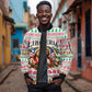 Liberia Jesus Christmas Sleeve Zip Bomber Jacket Vintage Patriotic Religious