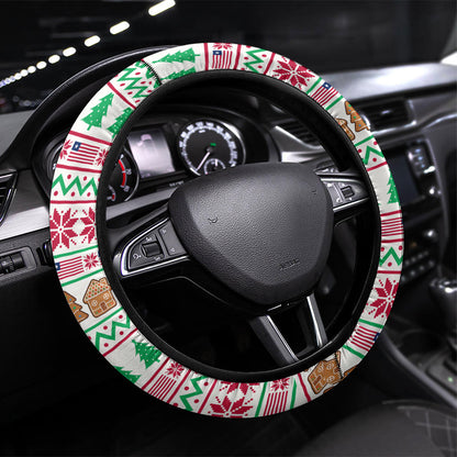 Liberia Jesus Christmas Steering Wheel Cover Vintage Patriotic Religious